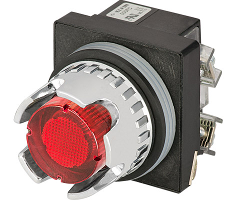 momentary, red, led BA9S 24V, N.O.+N.C. 1
