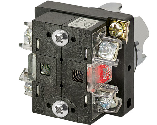 momentary, red, led BA9S 24V, N.O.+N.C. 2